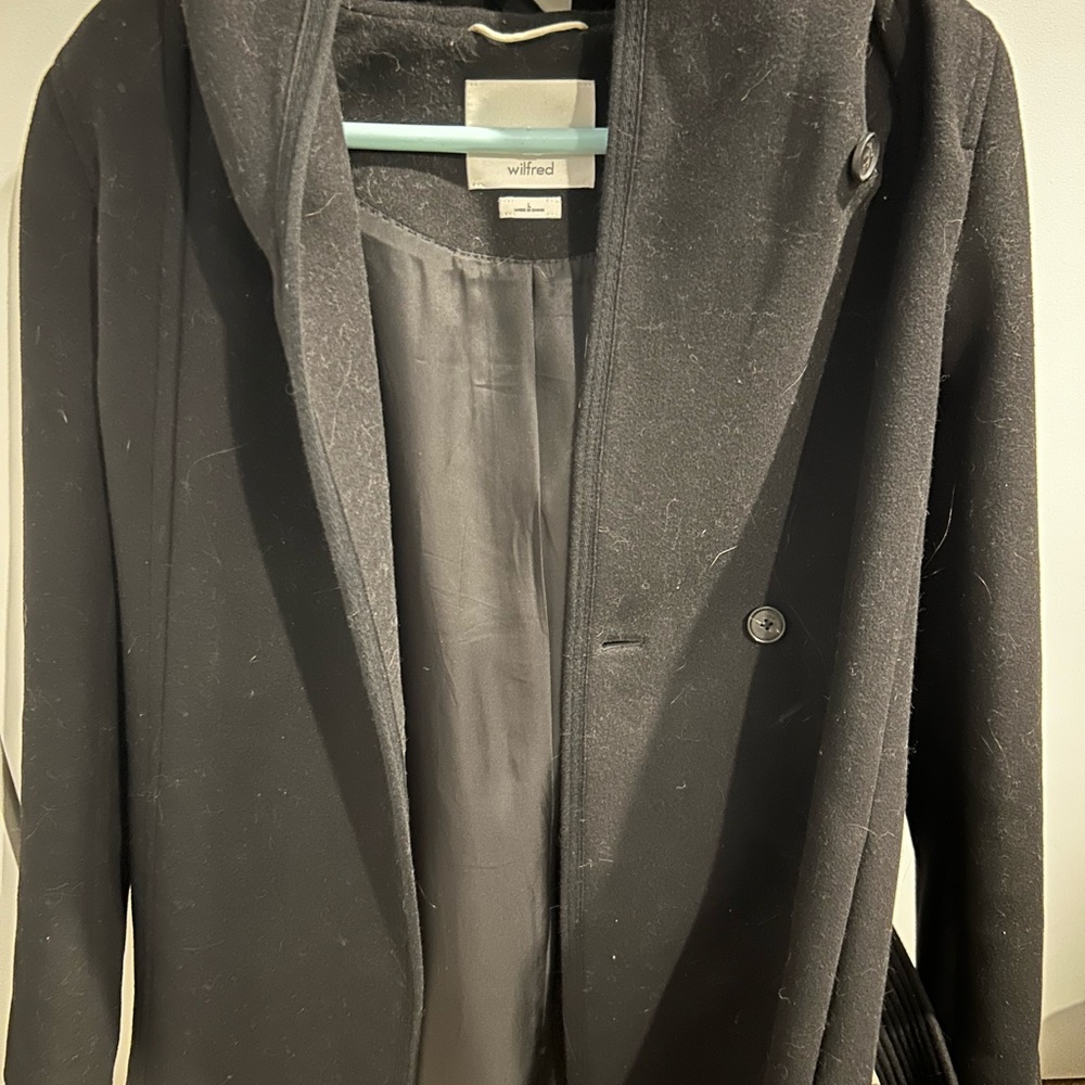 Wilfred Black Trench Coat Timeless Elegance